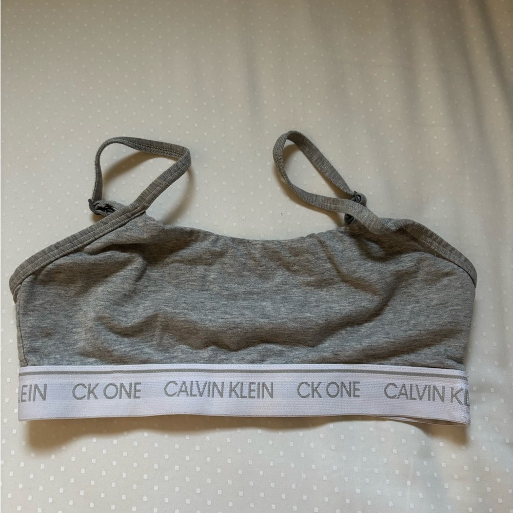 calvin klein bra bralette grey extra small